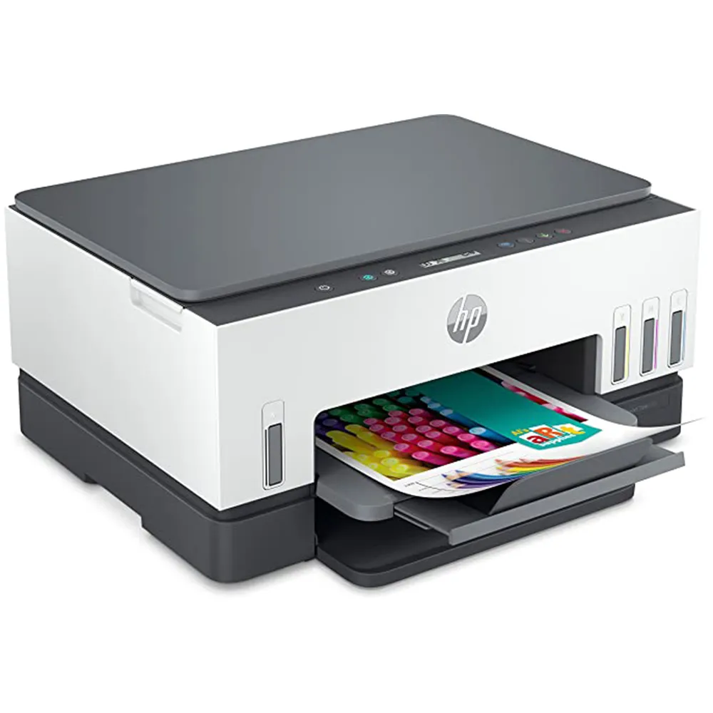 HP Smart Tank 670 Wi-Fi All-in-One Colour Printer, Scanner, Copier with Auto-Duplex/Automatic Ink Sensor, White