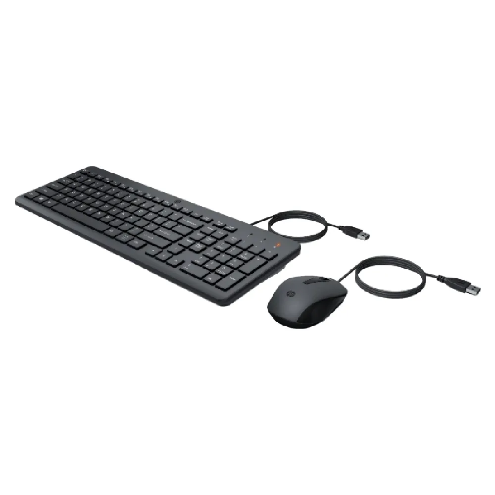 HP 150 Wired Optical USB Keyboard-Mouse Combo, Black