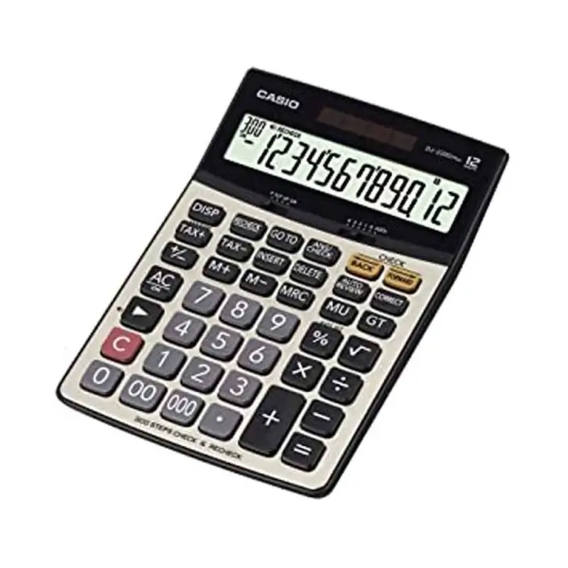Casio DJ-220D Plus Desktop Calculator With 12 Digit Display And 300 Steps Check & Correct, Buzzer Sounds for Error