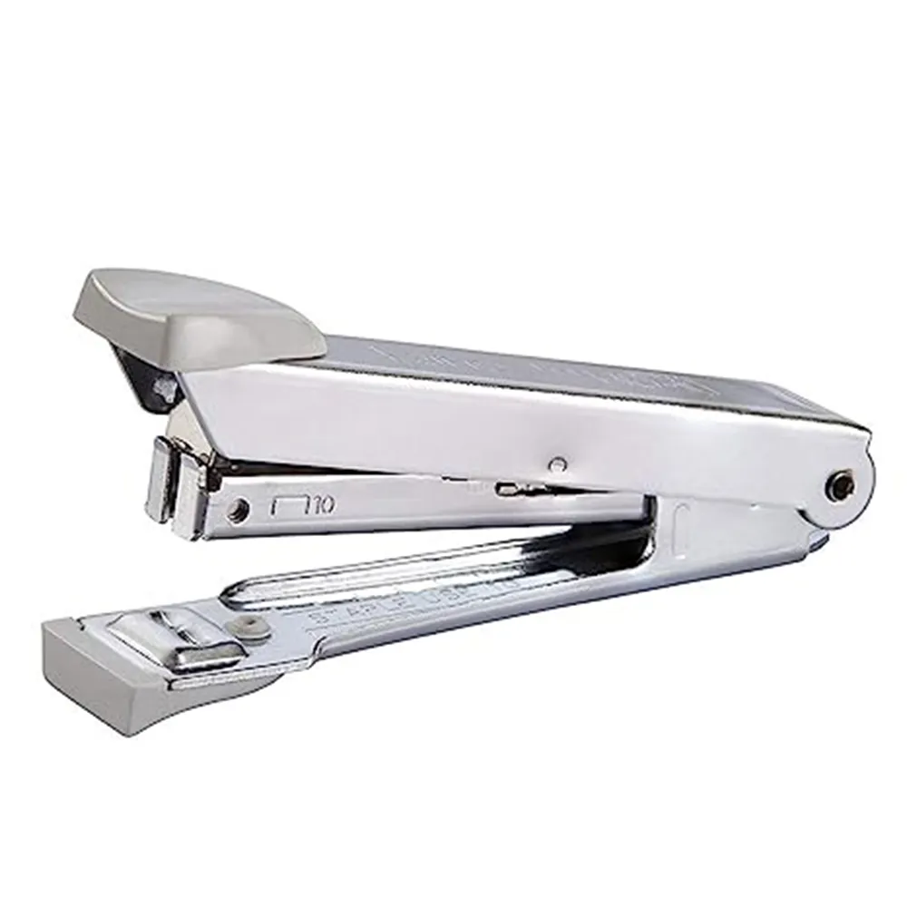 Kangaro HD-10 Stapler, 20 Sheet Capacity (Pack of 2), Nickel Chrome Plated Steel Body With Plastic Knobs, Staple Remover Built In, Classic Style