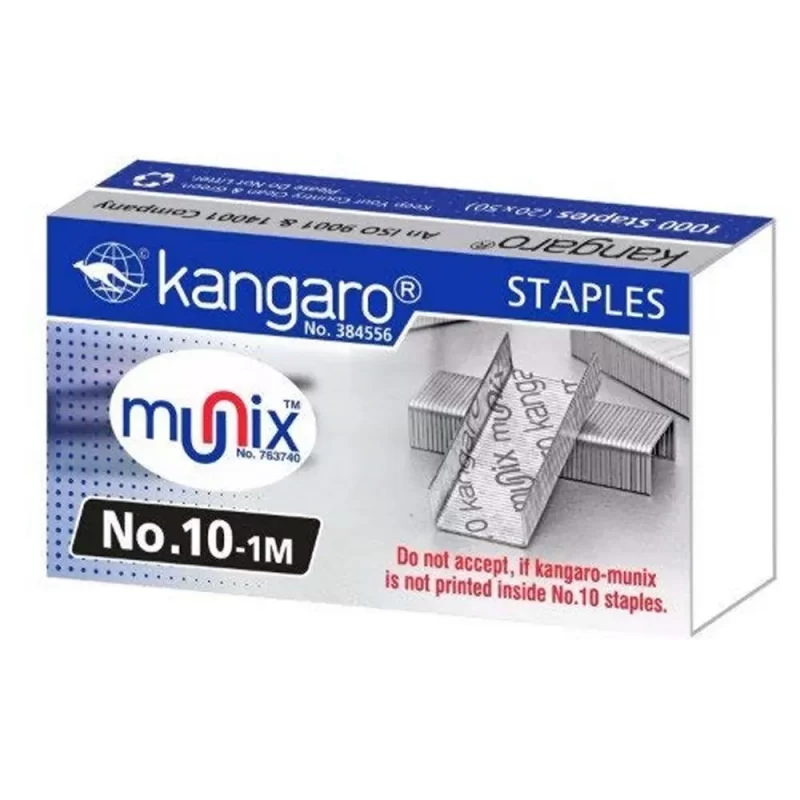 Kangaro Stapler Pin No. 10 (20 Pack of 1000 Pcs) Staples, ‎Stainless Steel Material Quality