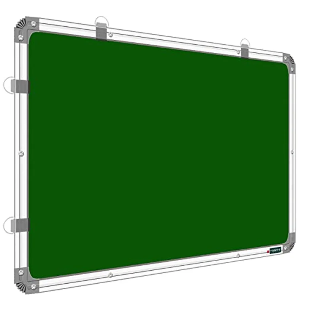 Planet Office White+Green Board 2x1.5 Foot, Laminated Front And Back Writing Surface, Dirtproof Surface, Attractive Anodized Aluminium Framing