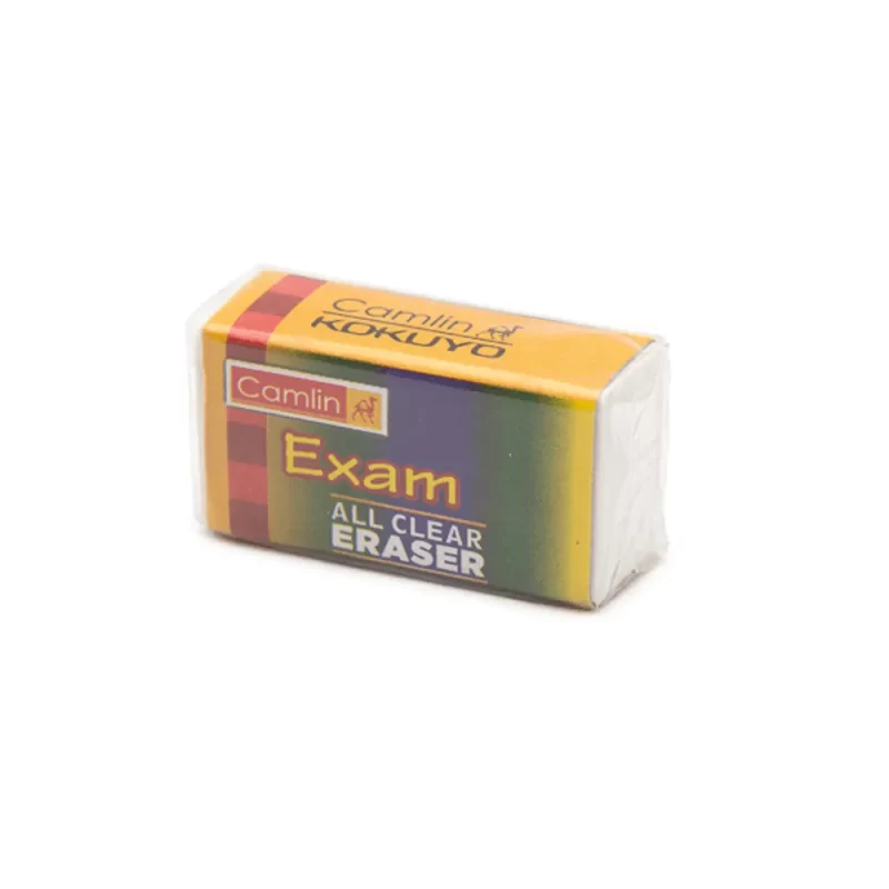 Camlin Eraser-Small-Pack Of 20, Superior Quality Erasers For Dustless Erasing, Minimal Crumbling, Removes Tough Marks, Convenient Handling