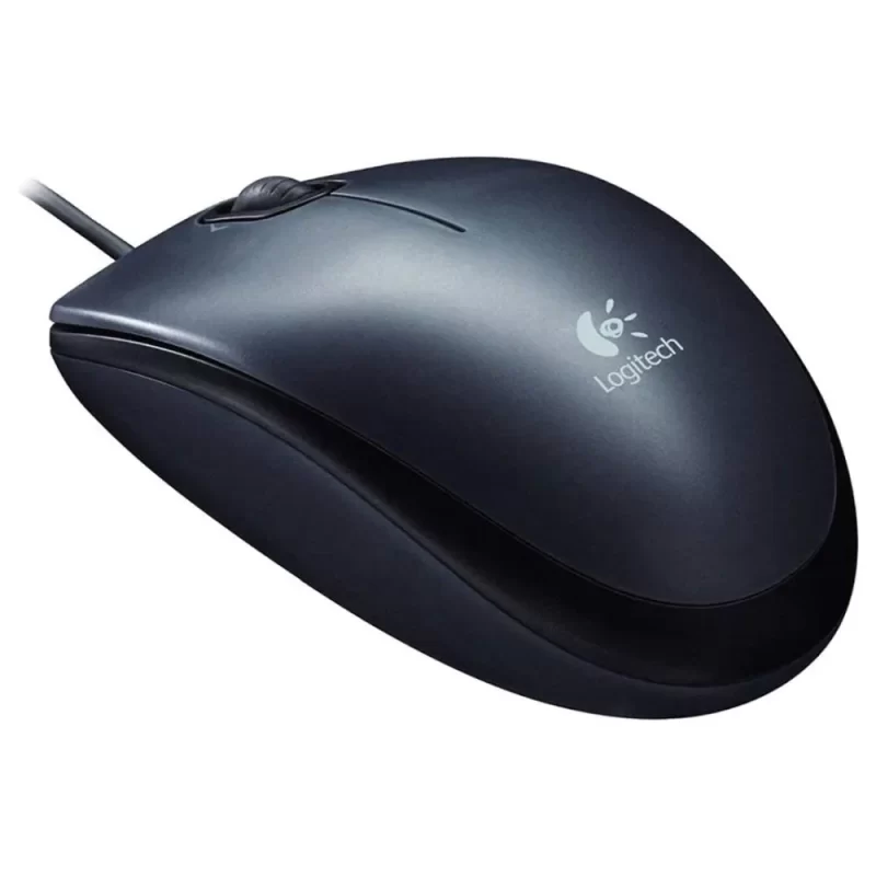 Logitech M100r Wired Mouse, Black