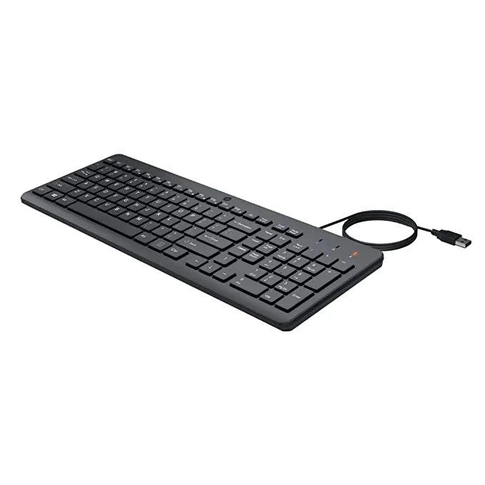 HP K150 USB Wired Plug and Play Keyboard, Black