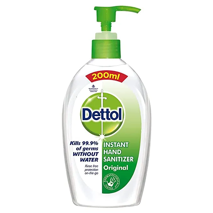 Dettol Original 200 ML (Pack of 2) Germ Protection Alchohol Based Sanitizer Pump