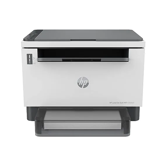 HP Laserjet Tank mfp 2606dn Duplex Printer, 3-in-1 Print+ Copy+ Scan, Mess-Free 15 Sec Toner Refill, USB & Mobile Printing, White