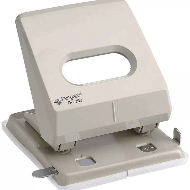 Kangaro Punch DP-700, 2 Hole Heavy Duty Metal Paper Punch, 36 Sheets Capacity, Office Essentials, Removable Chip Tray