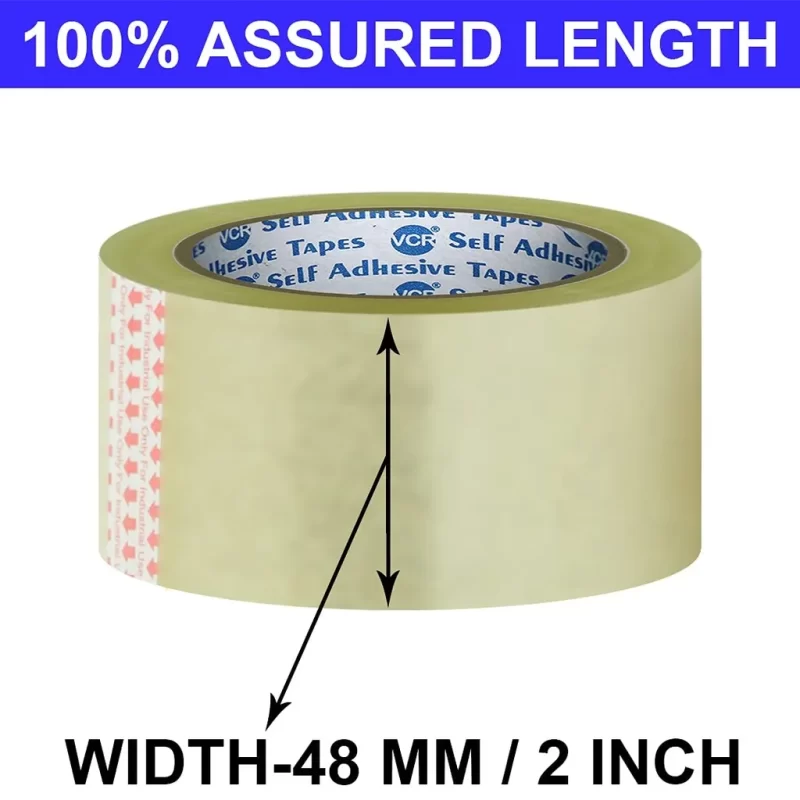 Transparent Cellotape 2 Inch-48mm (Pack of 6) Transparent Cellotape, Ideal For Packing E-Commerce Boxes, Used For Arts & Crafts Work As Office Stationery Product, Polypropylene Oriented