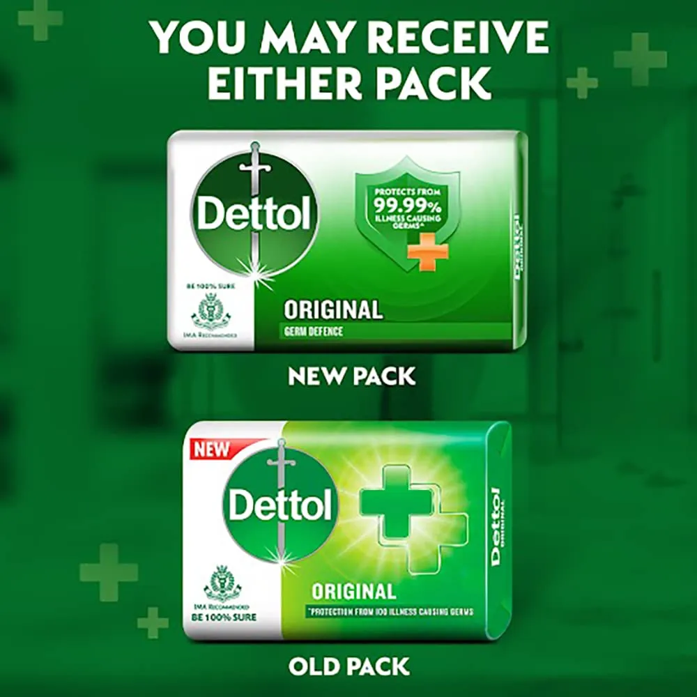 Dettol Original Soap Value Pack 75 Grams (Pack of 5), 375 Grams