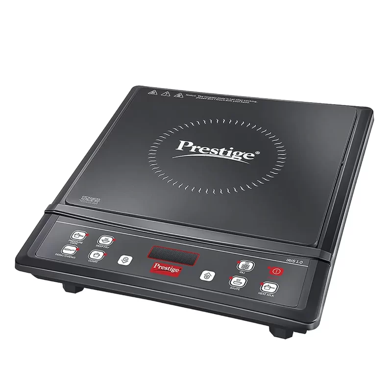 Prestige Iris Eco 1200W Electric Induction Cooktop with Timer and Auto Voltage Regulator