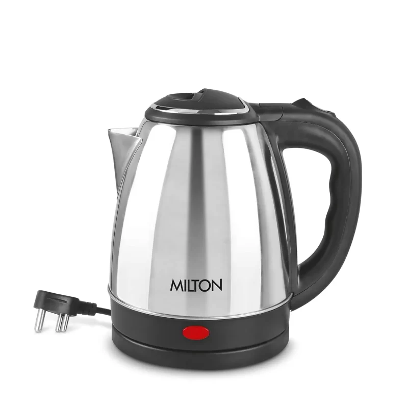 Milton Euroline Go Electro 1.2 LTR, 230V-1500W Stainless Steel Electric Kettle with Auto Cut-off