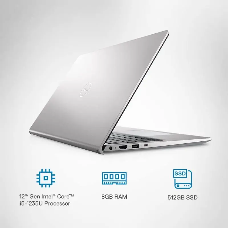 Dell Inspiron 3520/ 12th Gen Intel Core i5-1235U/ 8GB RAM/ 512GB SSD/ 15.6" FHD Anti-Glare Display/ Backlit KB/ WIN 11/ MSO 2021/ Integrated Graphics/ Platinum Silver/